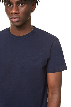 Twisted Rib Neck Tee Navy T-Shirt _ Basic Rights