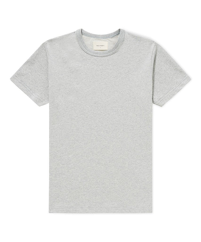 Twisted Rib Neck Tee Light Gray T-Shirt _ Basic Rights