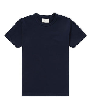 Twisted Rib Neck Tee Navy T-Shirt _ Basic Rights
