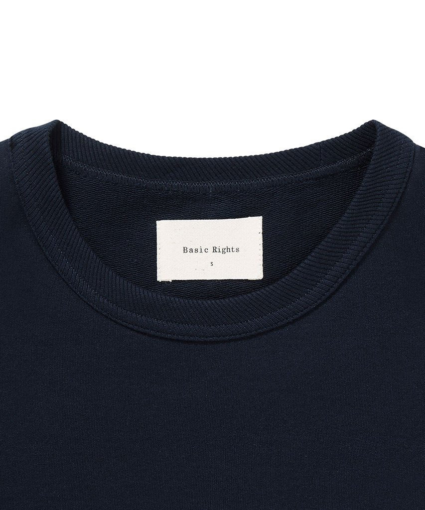 Twisted Rib Neck Tee Navy T-Shirt _ Basic Rights