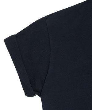 Twisted Rib Neck Tee Navy T-Shirt _ Basic Rights