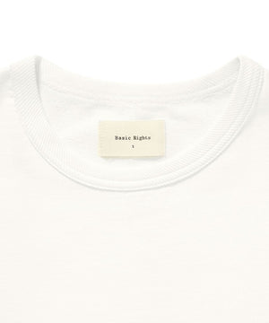 Twisted Rib Neck Tee White T-Shirt _ Basic Rights