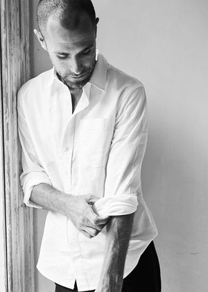 Basic Rights Placket Shirt White