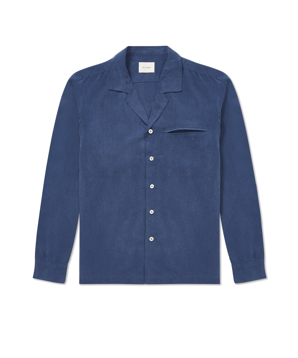 Basic Rights Camp Collar Shirt Navy