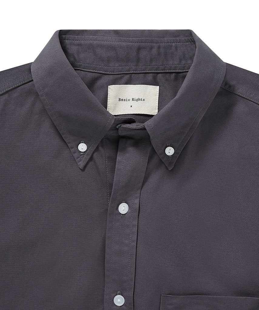 Button Down Shirt Flint/Purple Shirt _ Basic Rights
