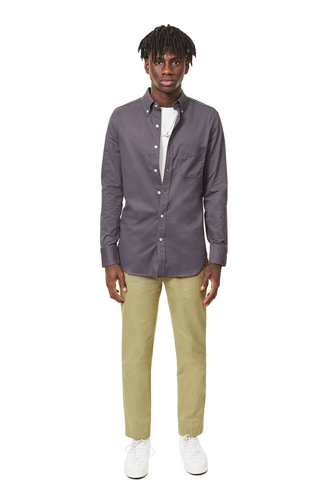 Button Down Shirt Flint/Purple Shirt _ Basic Rights