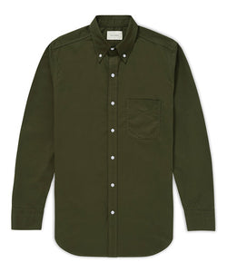 Button Down Shirt Olive Green Shirt _ Basic Rights