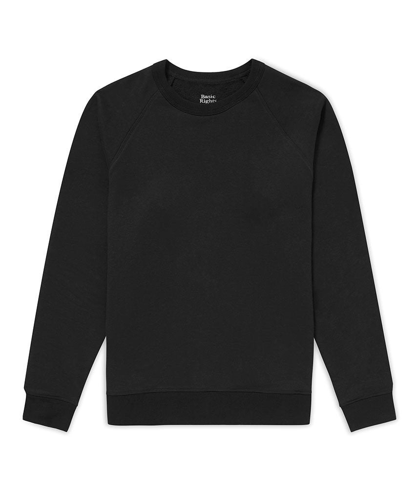 066 Crewneck Sweatshirt Black Sweatshirt _ Basic Rights