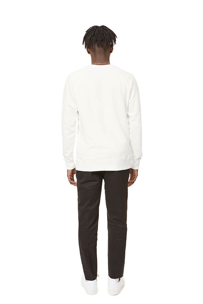 066 Crewneck Sweatshirt White Sweatshirt _ Basic Rights
