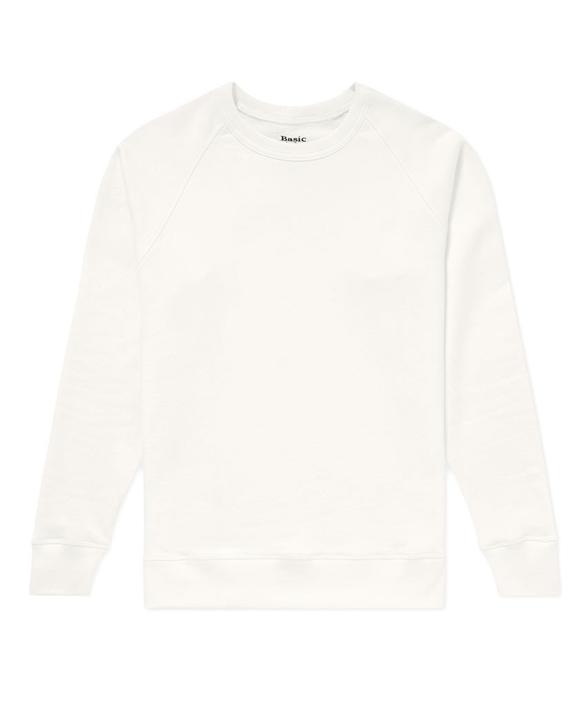 066 Crewneck Sweatshirt White Sweatshirt _ Basic Rights