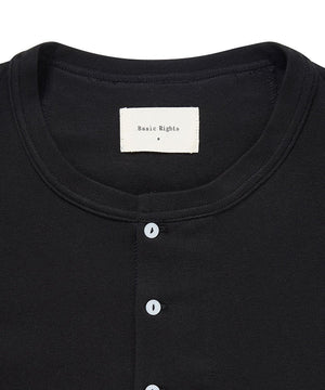Long Sleeve Henley Black Henley _ Basic Rights