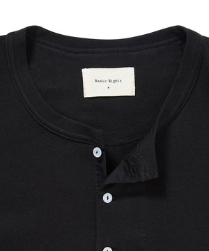 Long Sleeve Henley Black Henley _ Basic Rights