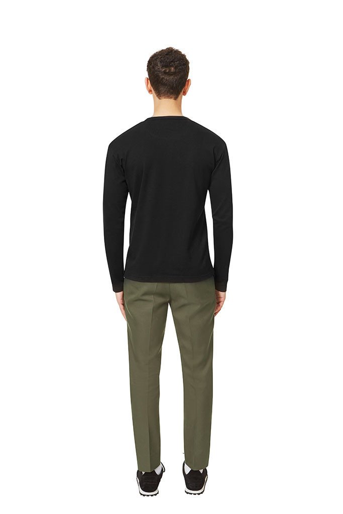 Long Sleeve Henley Black Henley _ Basic Rights
