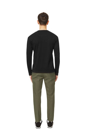 Long Sleeve Henley Black Henley _ Basic Rights