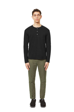 Long Sleeve Henley Black Henley _ Basic Rights
