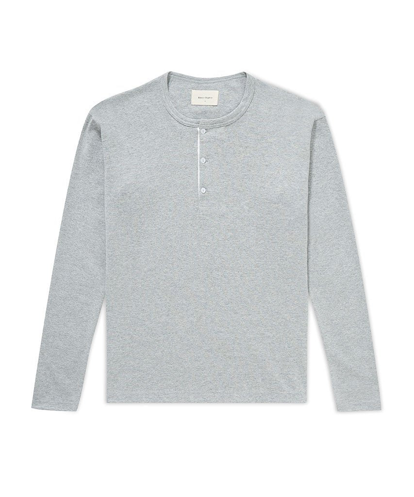 Long Sleeve Henley Light Gray Henley _ Basic Rights