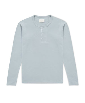 Long Sleeve Henley Light Blue Henley _ Basic Rights