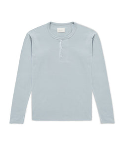 Long Sleeve Henley Light Blue Henley _ Basic Rights