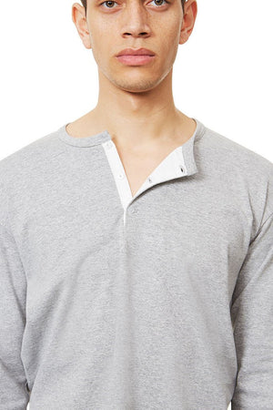 Long Sleeve Henley Light Gray Henley _ Basic Rights