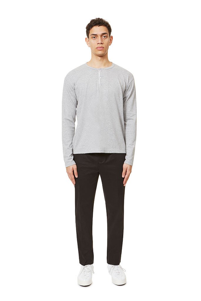 Long Sleeve Henley Light Gray Henley _ Basic Rights