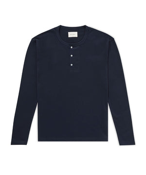 Long Sleeve Henley Navy Henley _ Basic Rights