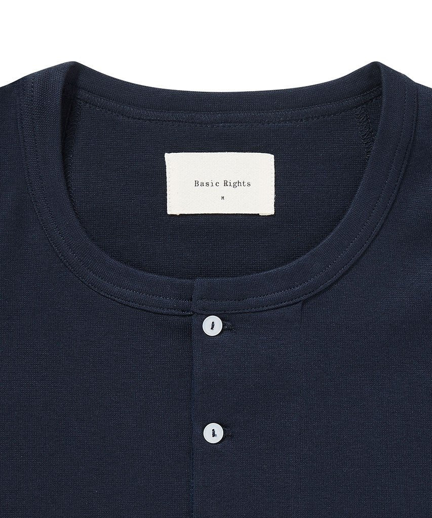 Long Sleeve Henley Navy Henley _ Basic Rights