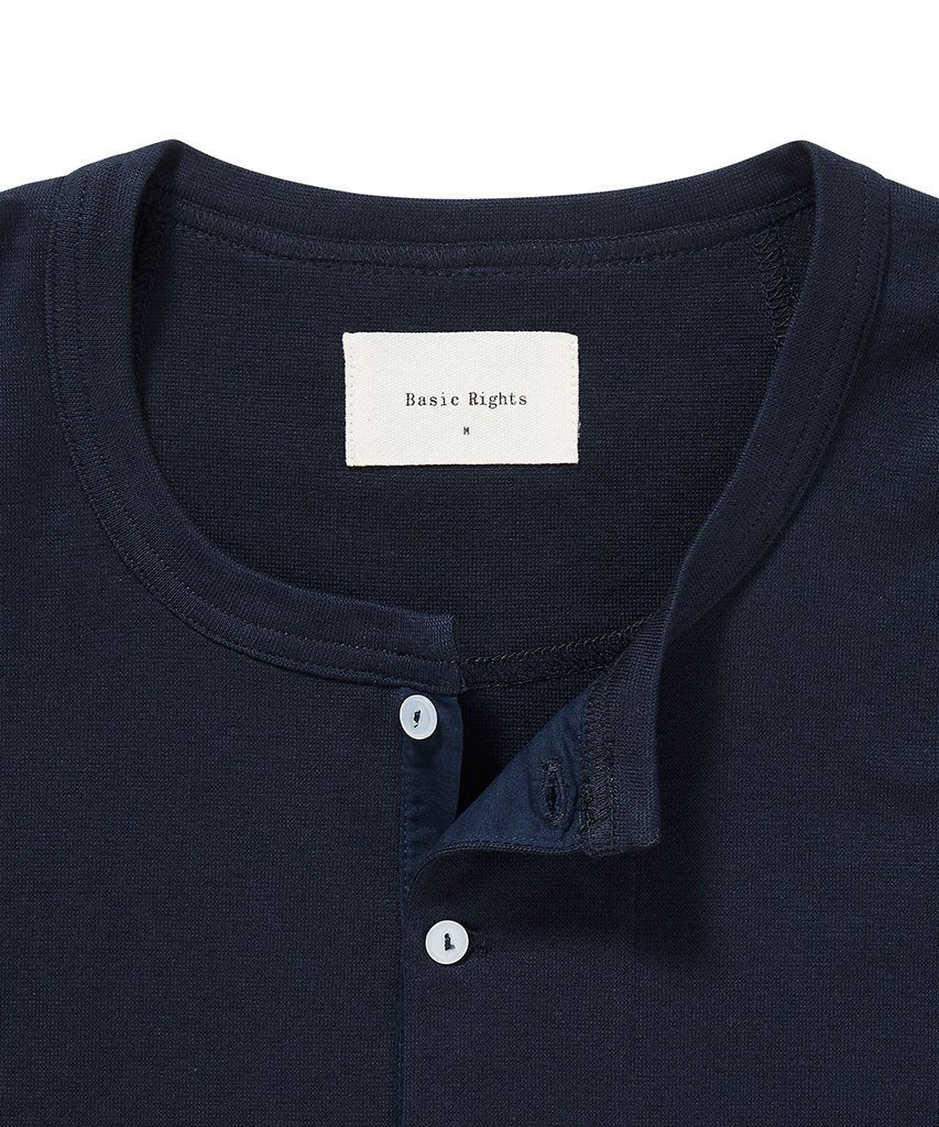 Long Sleeve Henley Navy Henley _ Basic Rights