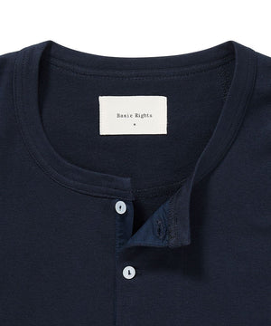 Long Sleeve Henley Navy Henley _ Basic Rights