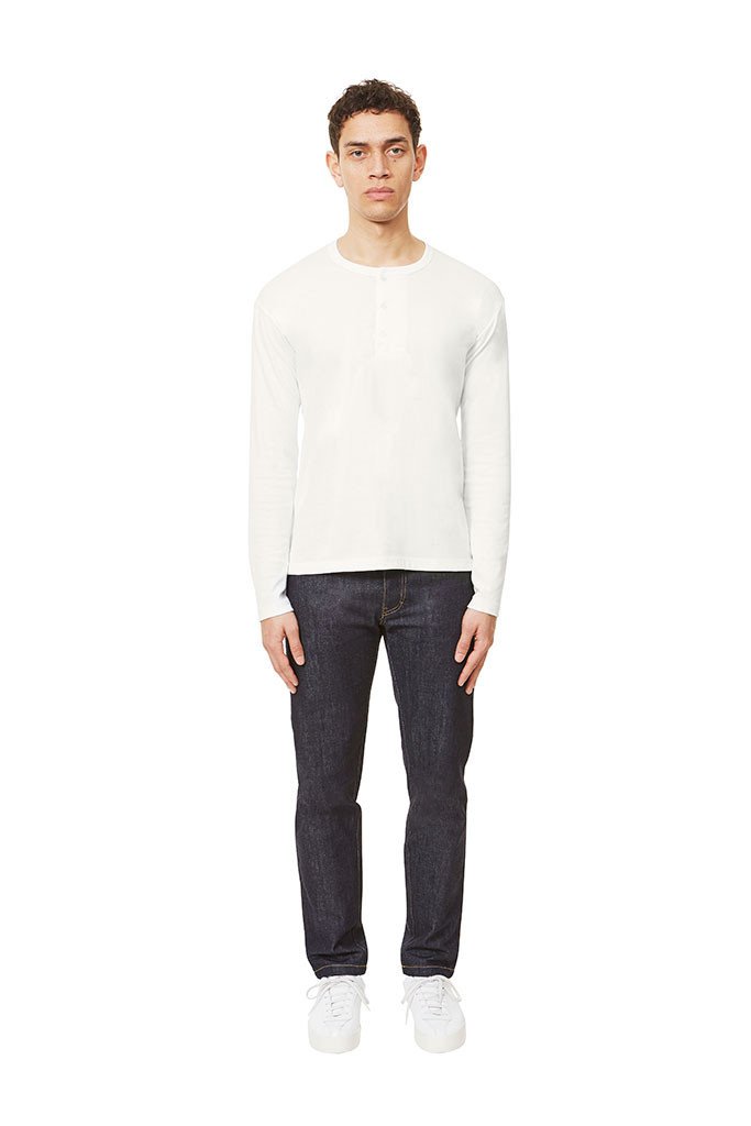 Long Sleeve Henley Off-white Henley _ Basic Rights