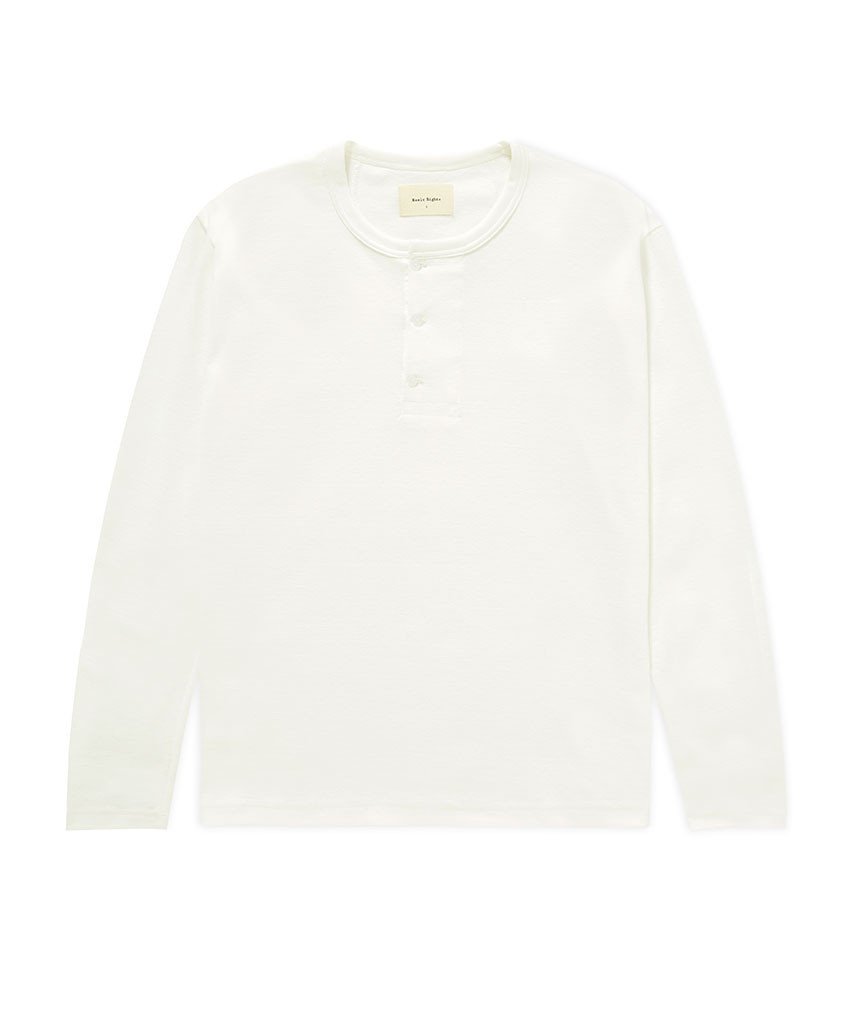 Long Sleeve Henley Off-white Henley _ Basic Rights