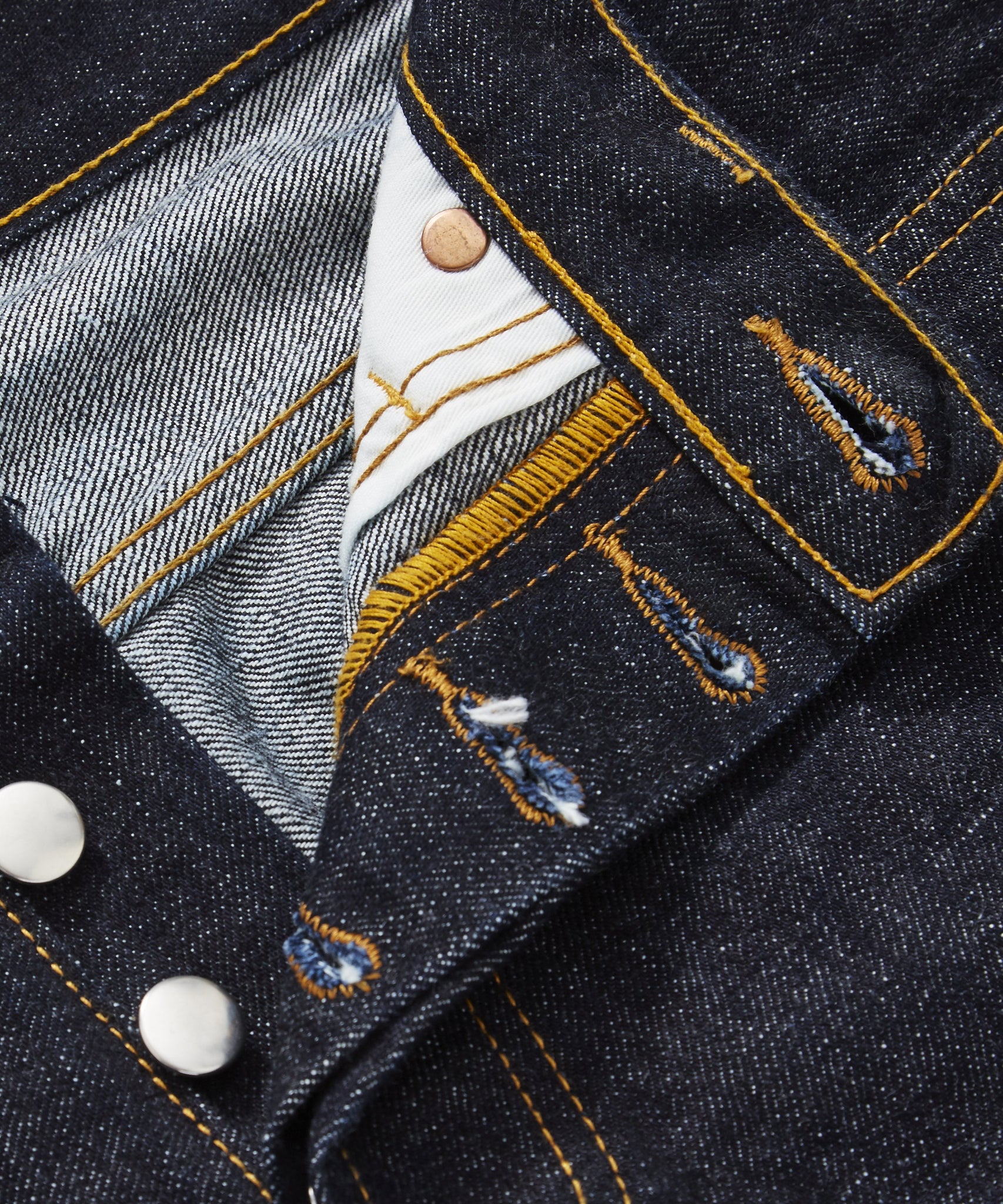Straight Leg Selvage Denim Jeans - Basic Rights
