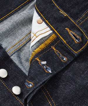 Straight Leg Selvage Denim Jeans - Basic Rights