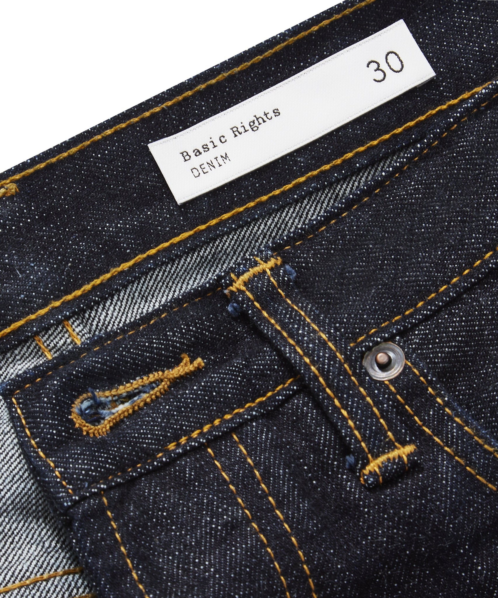 Straight Leg Selvage Denim Jeans - Basic Rights