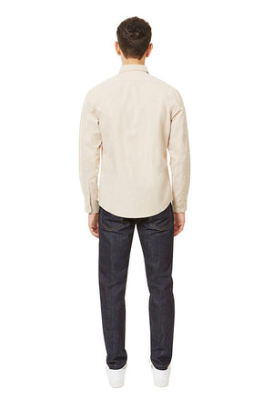 202 Straight Placket Shirt Beige Shirt _ Basic Rights