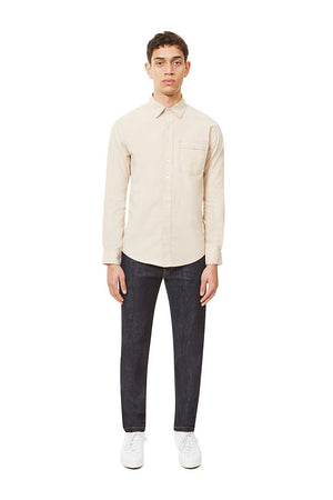 202 Straight Placket Shirt Beige Shirt _ Basic Rights