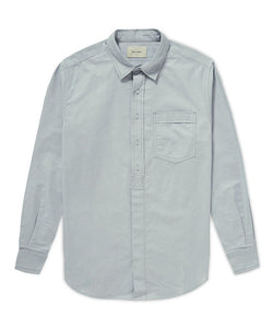 202 Straight Placket Shirt Light Gray Shirt _ Basic Rights