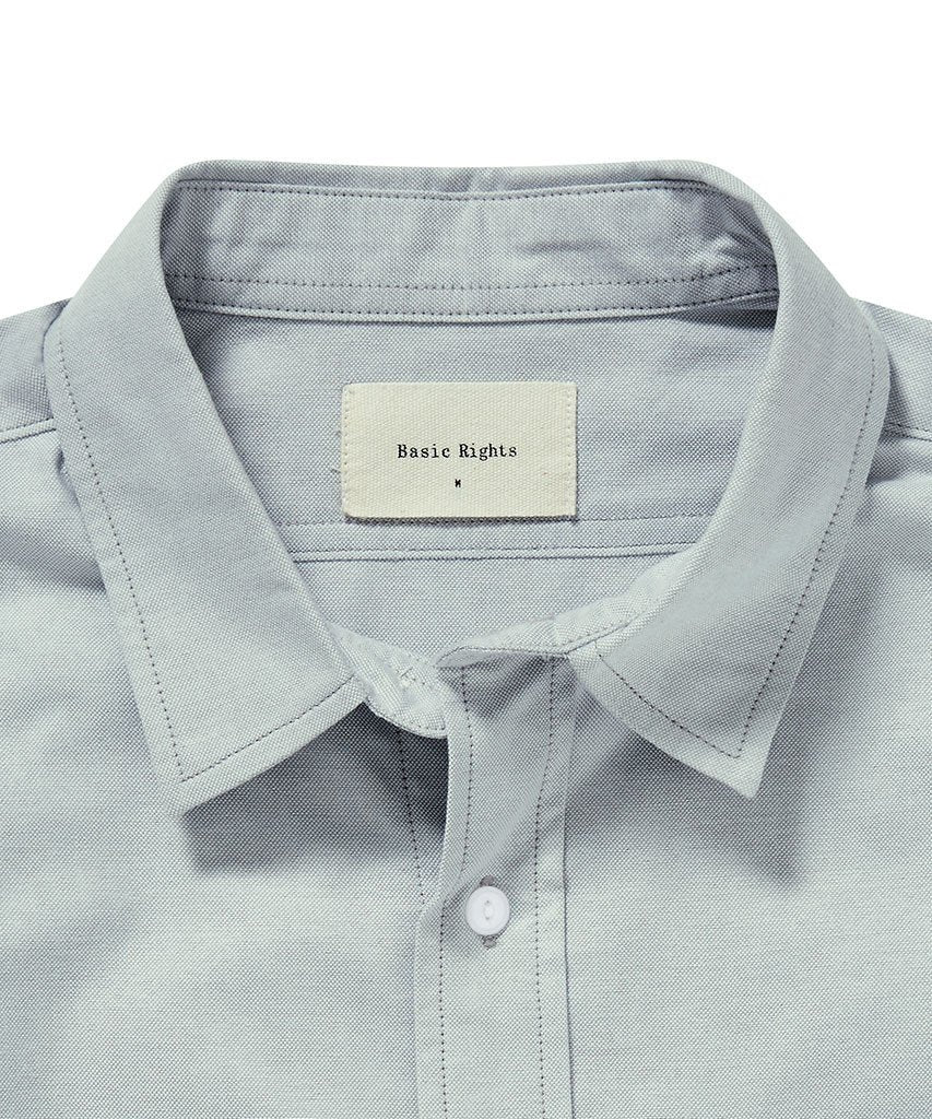 202 Straight Placket Shirt Light Gray Shirt _ Basic Rights