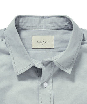 202 Straight Placket Shirt Light Gray Shirt _ Basic Rights