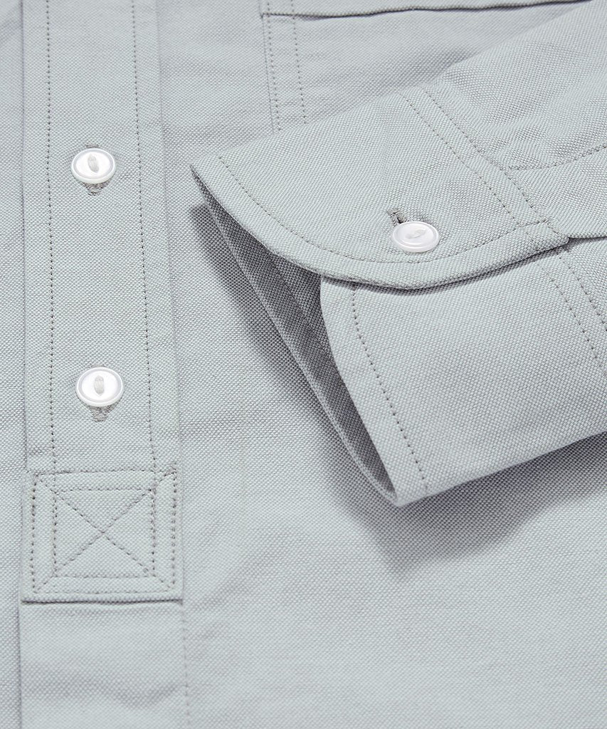 202 Straight Placket Shirt Light Gray Shirt _ Basic Rights