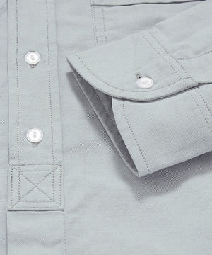 202 Straight Placket Shirt Light Gray Shirt _ Basic Rights