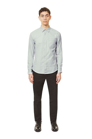 202 Straight Placket Shirt Light Gray Shirt _ Basic Rights
