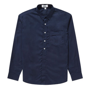 202 Straight Placket Shirt Navy Shirt _ Basic Rights
