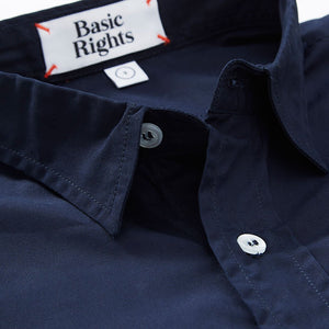 202 Straight Placket Shirt Navy Shirt _ Basic Rights