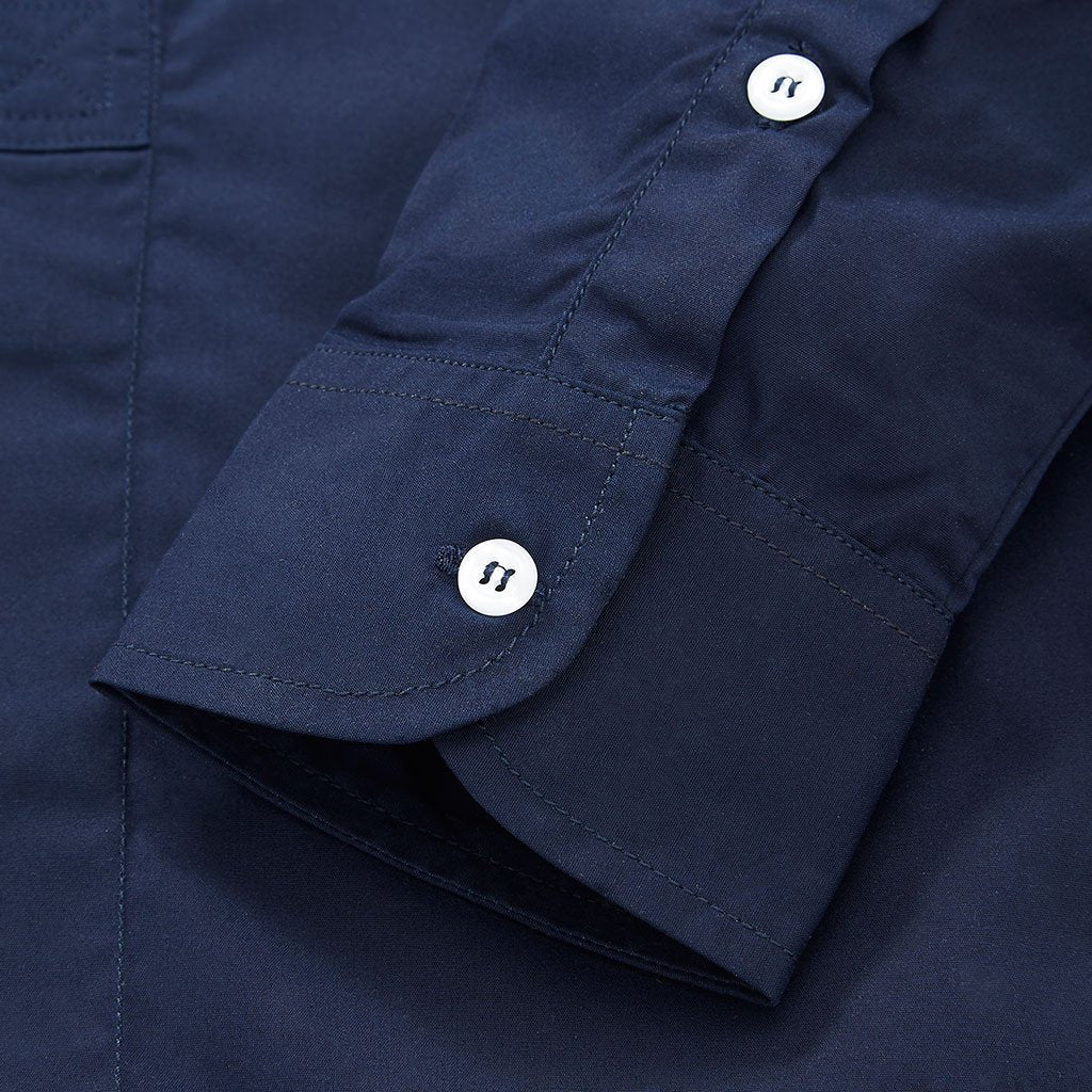 202 Straight Placket Shirt Navy Shirt _ Basic Rights