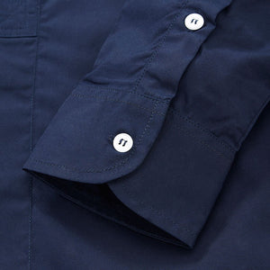 202 Straight Placket Shirt Navy Shirt _ Basic Rights