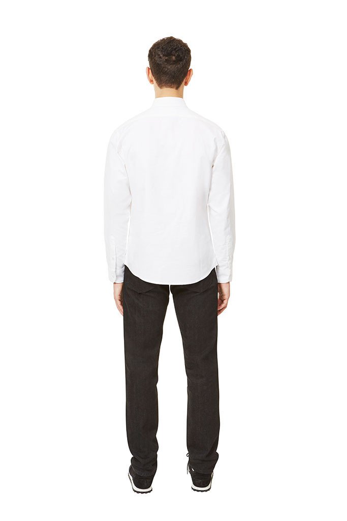 202 Straight Placket Shirt White Shirt _ Basic Rights