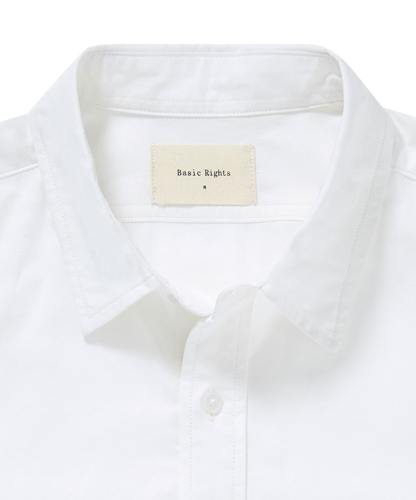 202 Straight Placket Shirt White Shirt _ Basic Rights