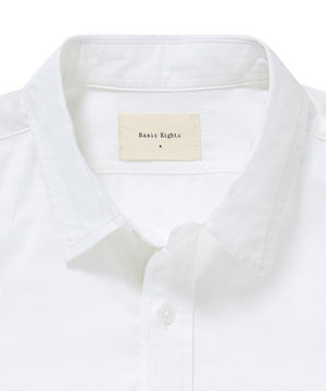 202 Straight Placket Shirt White Shirt _ Basic Rights