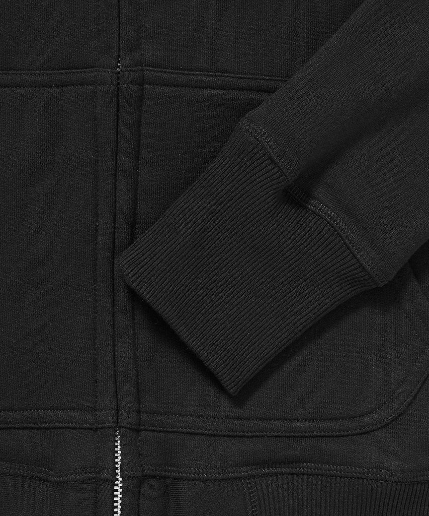 078 Zip Hoodie Black Hoodie _ Basic Rights