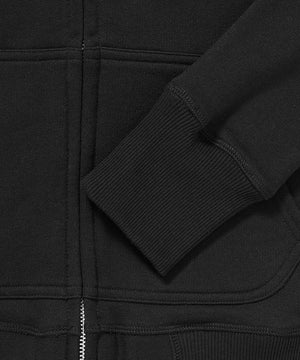 078 Zip Hoodie Black Hoodie _ Basic Rights